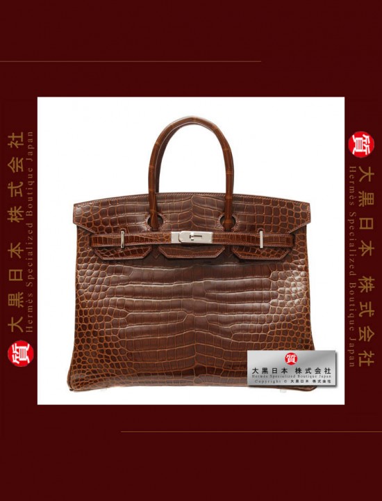 HERMES BIRKIN 35 (Brand-new) Miel, Porosus crocodile skin, Phw