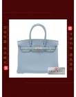 HERMES BIRKIN 30 (Pre-owned) - Bleu lin / Linen blue, Togo leather, Phw