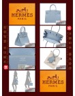 HERMES BIRKIN 30 (Pre-owned) - Bleu lin / Linen blue, Togo leather, Phw