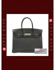 HERMES BIRKIN 30 (Pre-owned) Black, Togo leather, Phw