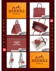 HERMES BIRKIN 30 (Pre-owned) Rouge garance / Bright red, Togo leather, Phw