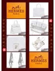 HERMES BIRKIN 30 (Pre-owned) White, Togo leather, Phw