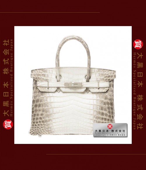 HERMES BIRKIN 30 (Pre-owned) - Himalaya, Matt niloticus crocodile skin, Phw