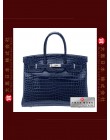 HERMES BIRKIN 35 (Pre-owned) Abysse blue, Porosus crocodile skin, Phw