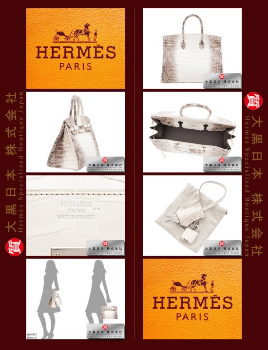 HERMES BIRKIN 35 (Pre-owned) Himalaya, Matt niloticus crocodile skin, Phw