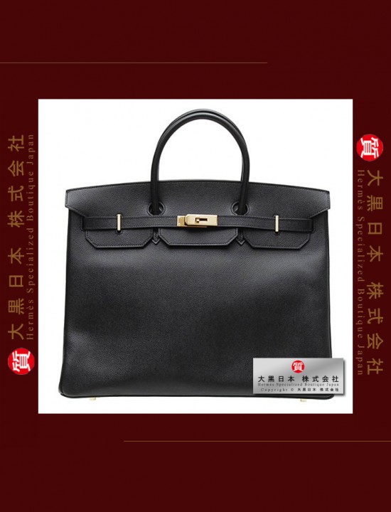 HERMES BIRKIN 40 (Pre-owned) Black, Epsom leather, Ghw