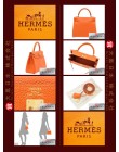 HERMES KELLY 25 (Pre-Owned) Retourne, Orange, Togo leather, Ghw