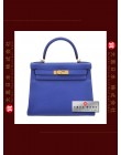 HERMES KELLY 28 (Pre-Owned) – Sellier, Blue electric, Togo leather, Ghw