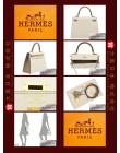 HERMES KELLY 25 TWO COLOUR (Pre-Owned) Sellier, Craie / Etoupe grey, Epsom leather, Ghw