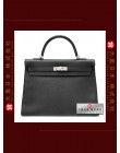 HERMES KELLY 35 (Pre-Owned) – retourne, Black, Togo leather, Phw